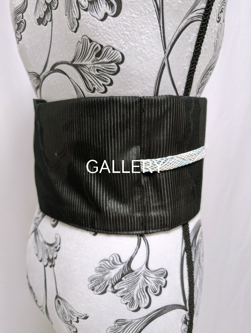 画像5: 帯締め帯ベルト【雲柄(cloud pattern)×空色(sky blue)】 (5)