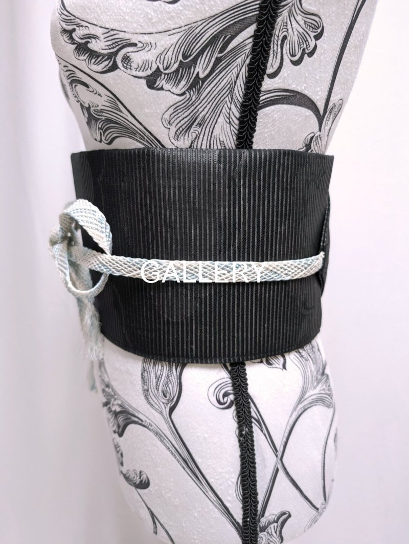 画像8: 帯締め帯ベルト【雲柄(cloud pattern)×空色(sky blue)】 (8)