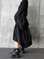 画像5: 【五三桐紋】黒紋付シャンデリアロングスカート (5)