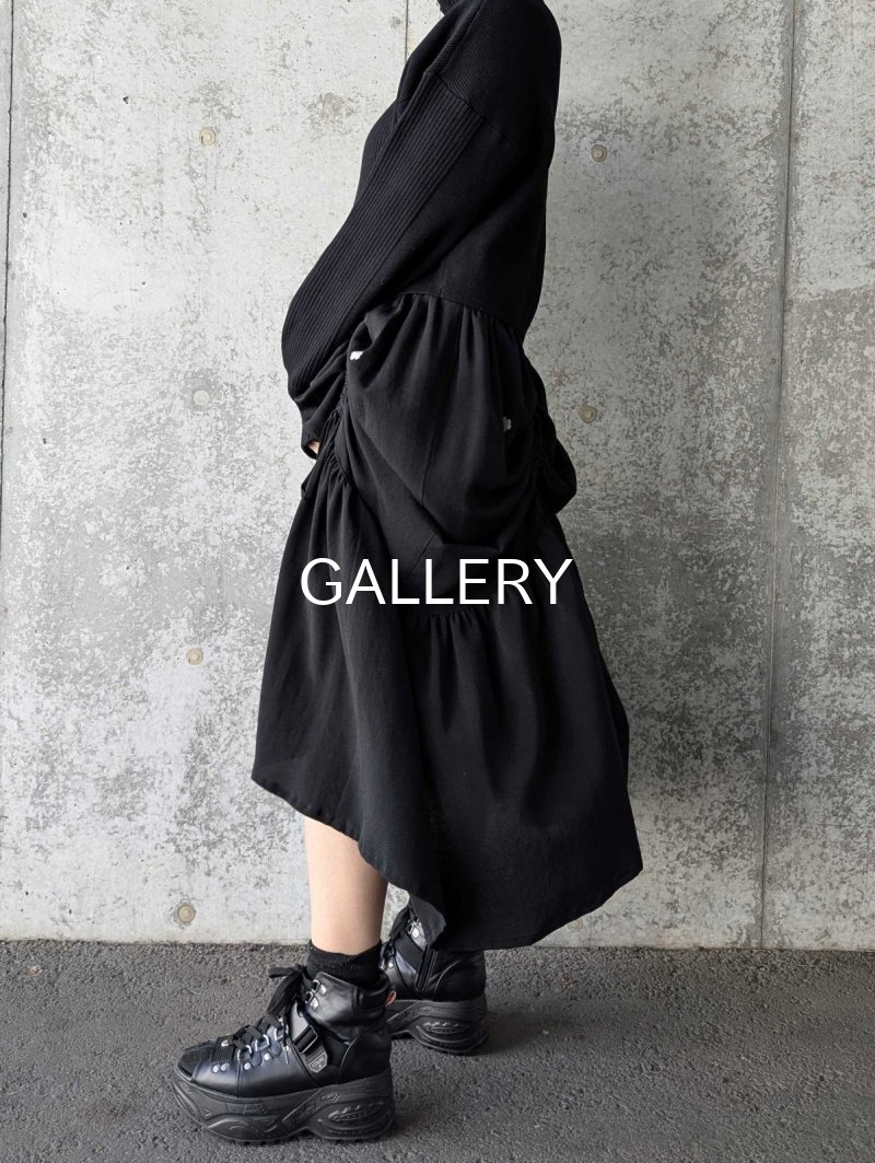 画像5: 【五三桐紋】黒紋付シャンデリアロングスカート (5)