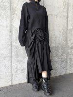 画像1: 【五三桐紋】黒紋付シャンデリアロングスカート (1)