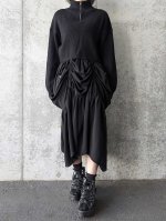 画像3: 【五三桐紋】黒紋付シャンデリアロングスカート (3)