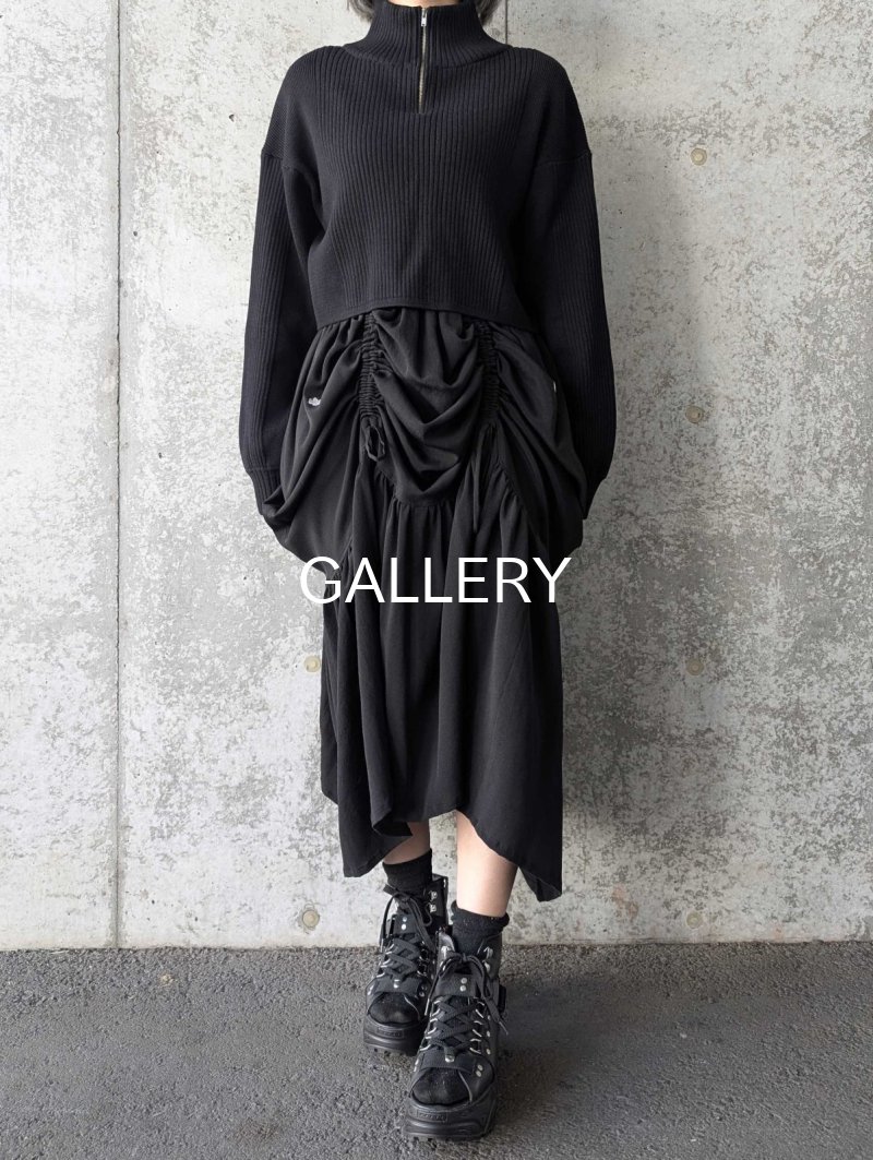 画像3: 【五三桐紋】黒紋付シャンデリアロングスカート (3)