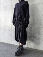 画像2: 【五三桐紋】黒紋付シャンデリアロングスカート (2)