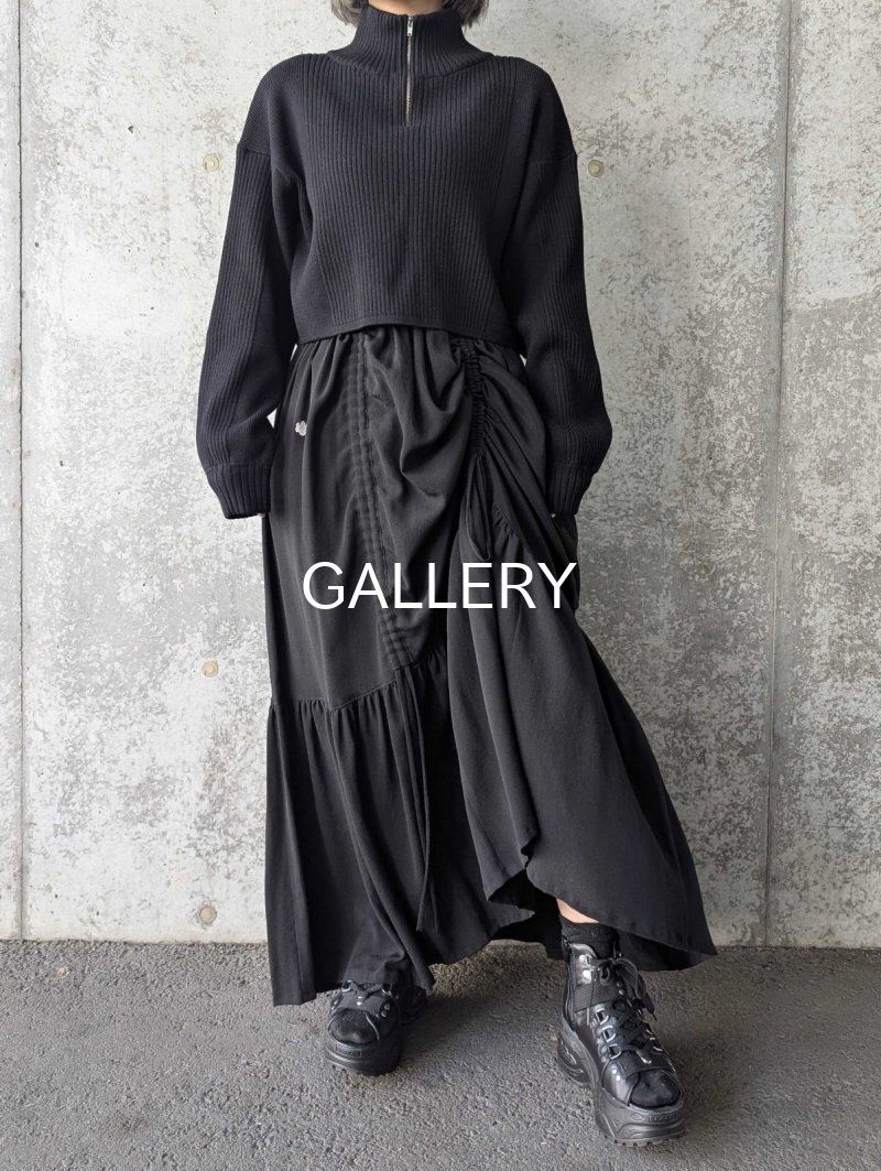 画像7: 【五三桐紋】黒紋付シャンデリアロングスカート (7)