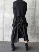 画像4: 【五三桐紋】黒紋付シャンデリアロングスカート (4)