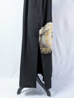 画像32: 【豪華金駒×向かい鳳凰×雲取り菊菱】黒留袖ハイネックドレス＆ショートジャケットセット (32)
