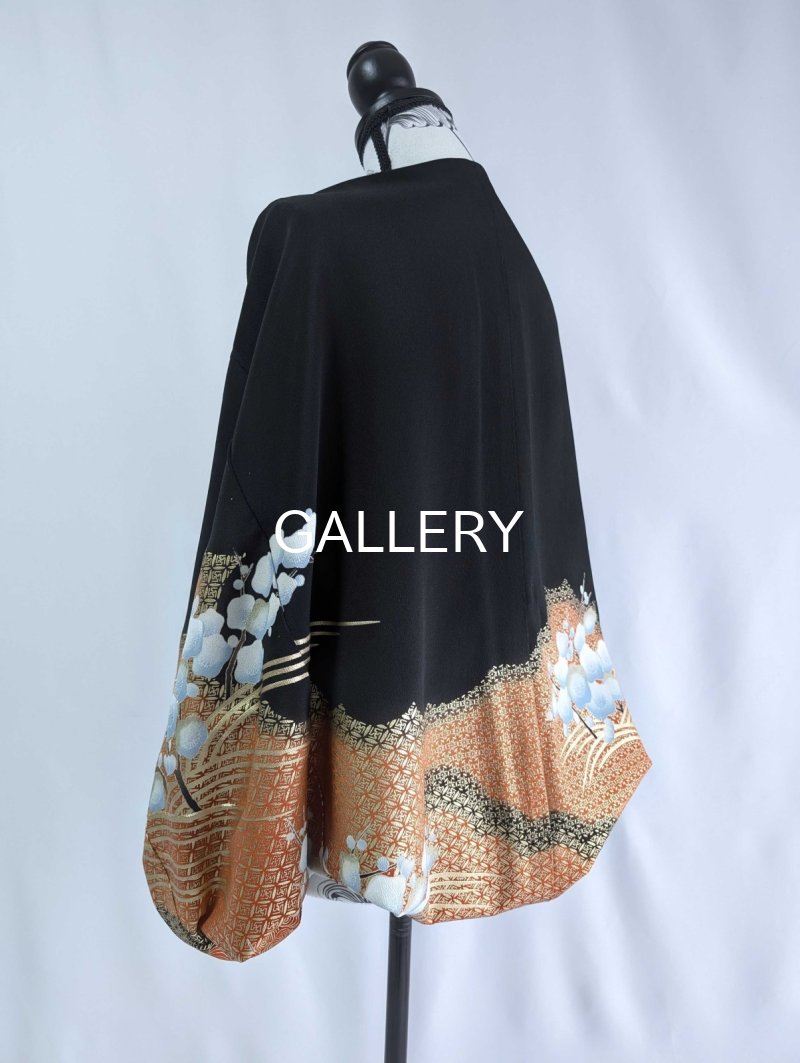 画像13: 【梅文×流水×金駒】黒留袖マーガレット (13)