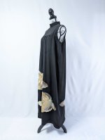画像26: 【豪華金駒×向かい鳳凰×雲取り菊菱】黒留袖ハイネックドレス＆ショートジャケットセット (26)