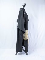 画像21: 【豪華金駒×向かい鳳凰×雲取り菊菱】黒留袖ハイネックドレス＆ショートジャケットセット (21)