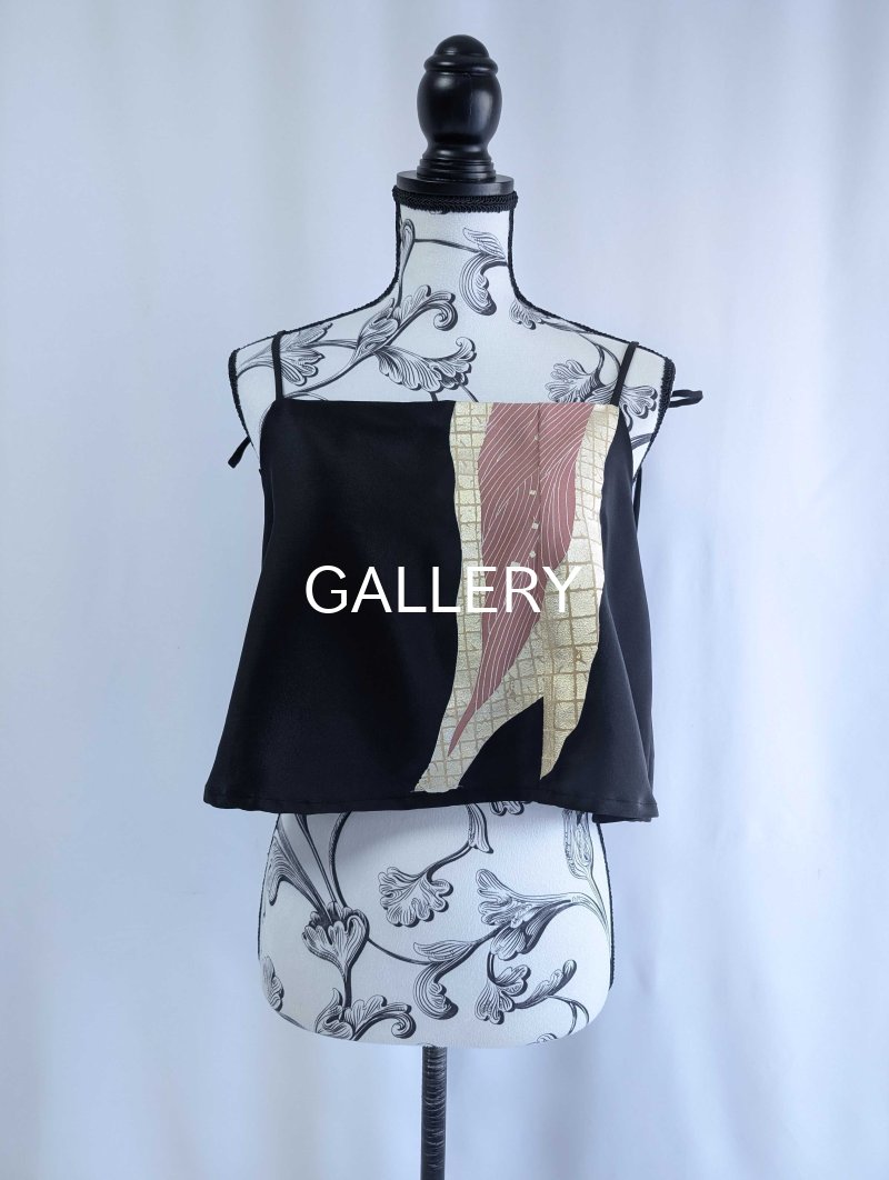 画像35: 【刺繍飛鶴×流水×五三桐紋】黒留袖無限wayワンピース&キャミソール (35)