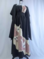 画像15: 【刺繍飛鶴×流水×五三桐紋】黒留袖無限wayワンピース＆キャミソール (15)