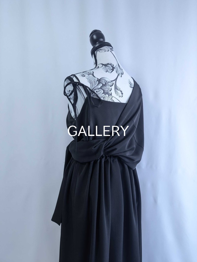 画像25: 【刺繍飛鶴×流水×五三桐紋】黒留袖無限wayワンピース&キャミソール (25)