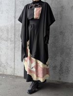 画像1: 【刺繍飛鶴×流水×五三桐紋】黒留袖無限wayワンピース＆キャミソール (1)
