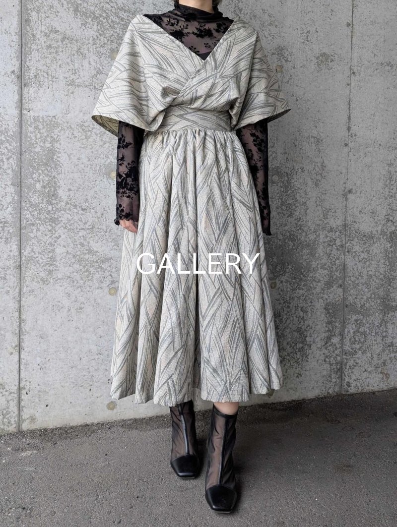 画像6: 【小町鼠×鳩羽色】織り着物無限wayワンピース&リボンビスチェ (6)