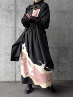 画像3: 【刺繍飛鶴×流水×五三桐紋】黒留袖無限wayワンピース＆キャミソール (3)