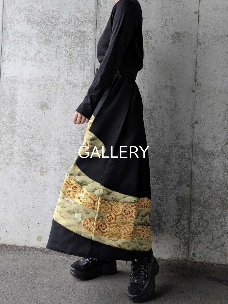 画像3: 【金駒流水×亀甲花菱】黒留袖オーバースカート (3)