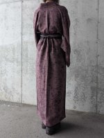 画像3: 【葡萄染色×鳳凰に草花文様】小紋ラップスカートセットアップ (3)