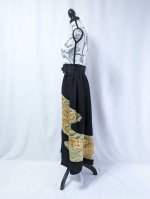 画像10: 【金駒流水×亀甲花菱】黒留袖オーバースカート (10)