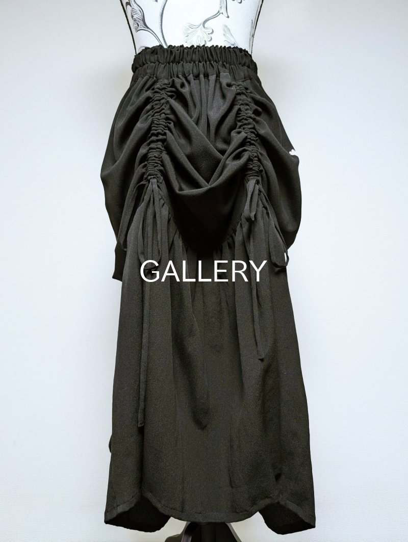 画像14: 【五三桐紋】黒紋付シャンデリアロングスカート (14)