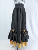 画像19: 【黒留袖-梅重-×小紋-山吹-】マーガレット＆シャンデリアフリルスカート (19)