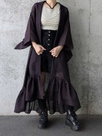 画像2: 【至極色×絽】色無地シースルーフリルガウン (2)