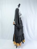 画像26: 【黒留袖-梅重-×小紋-山吹-】マーガレット＆シャンデリアフリルスカート (26)