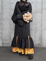 画像10: 【黒留袖-梅重-×小紋-山吹-】マーガレット＆シャンデリアフリルスカート (10)
