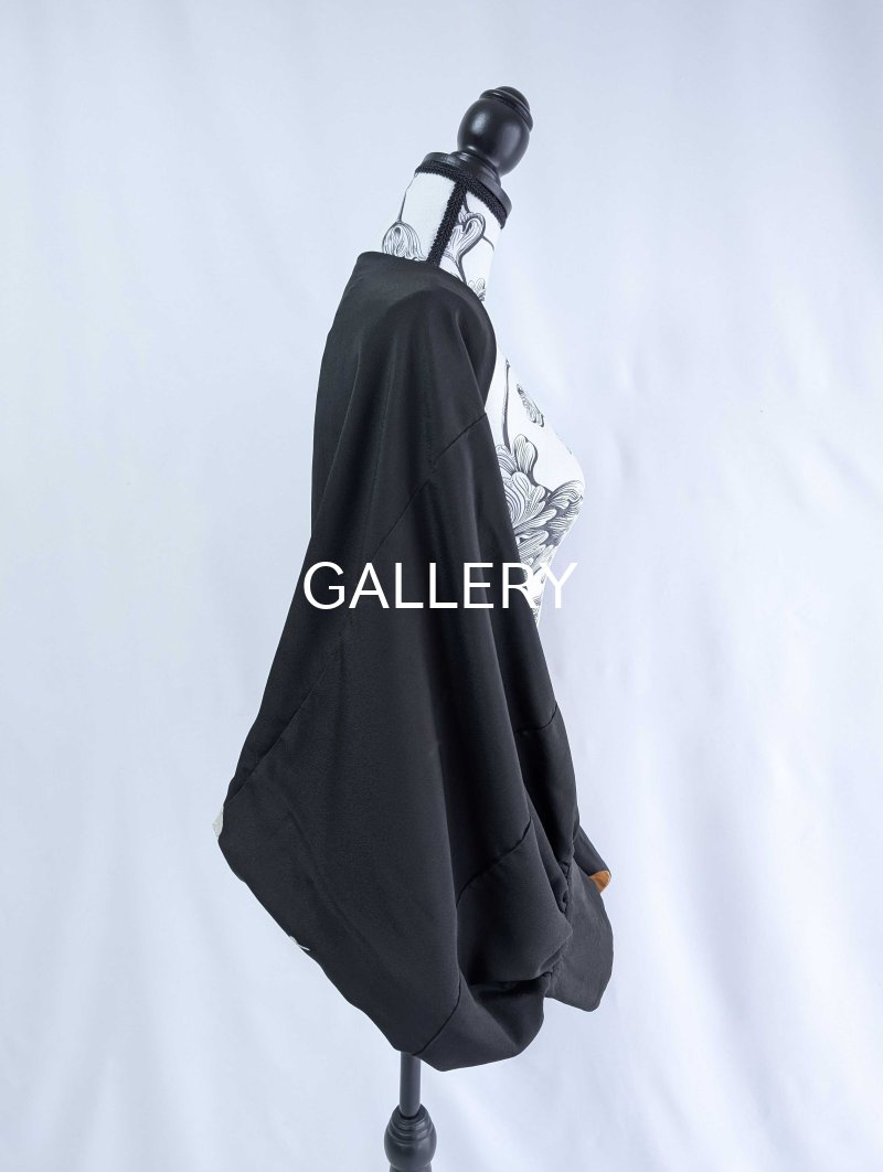 画像17: 【黒留袖-梅重-×小紋-山吹-】マーガレット＆シャンデリアフリルスカート (17)