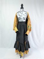 画像27: 【黒留袖-梅重-×小紋-山吹-】マーガレット＆シャンデリアフリルスカート (27)