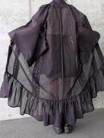 画像4: 【至極色×絽】色無地シースルーフリルガウン (4)