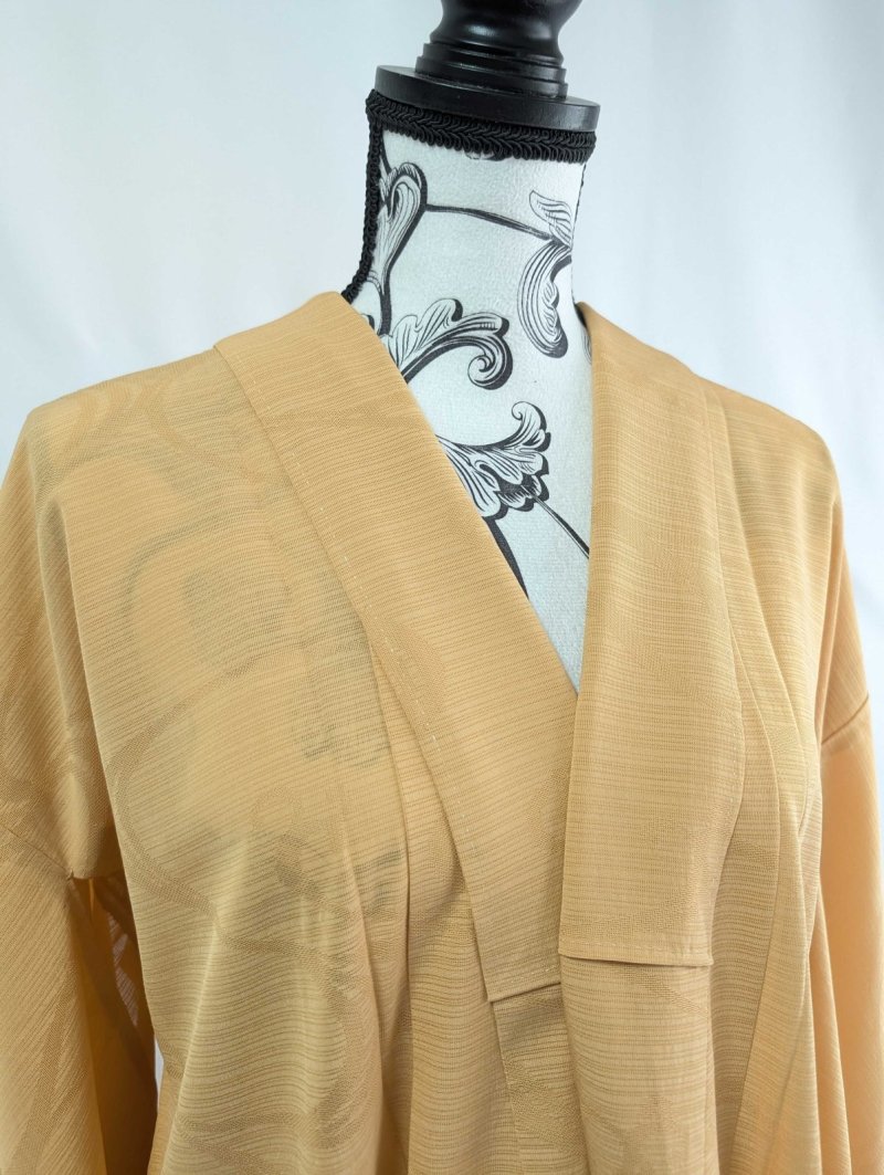 画像18: 【流水地紋×五三桐紋】柑子色シースルーフリルガウン (18)