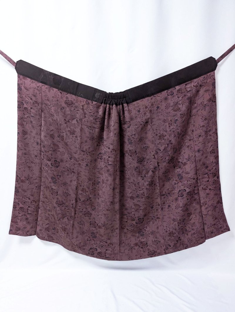 画像28: 【葡萄染色×鳳凰に草花文様】小紋ラップスカートセットアップ (28)