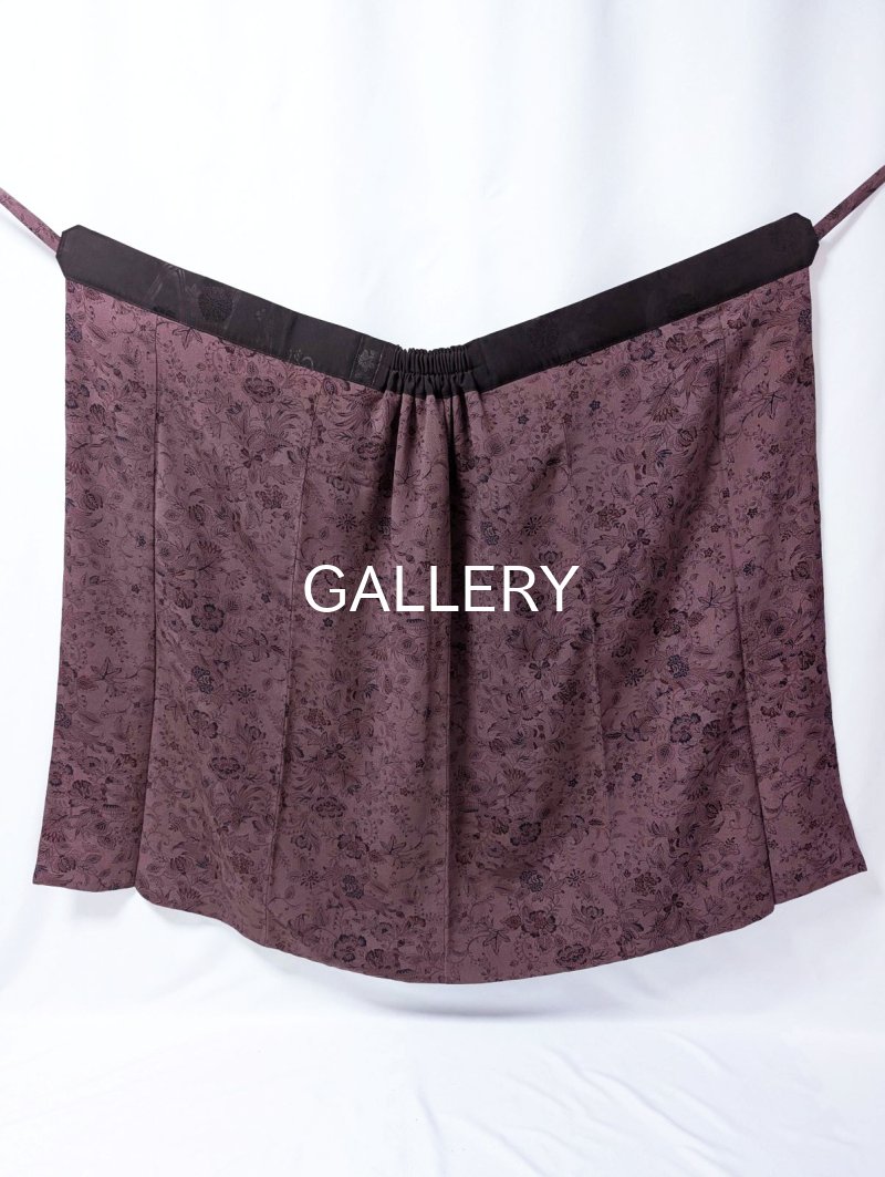 画像28: 【葡萄染色×鳳凰に草花文様】小紋ラップスカートセットアップ (28)