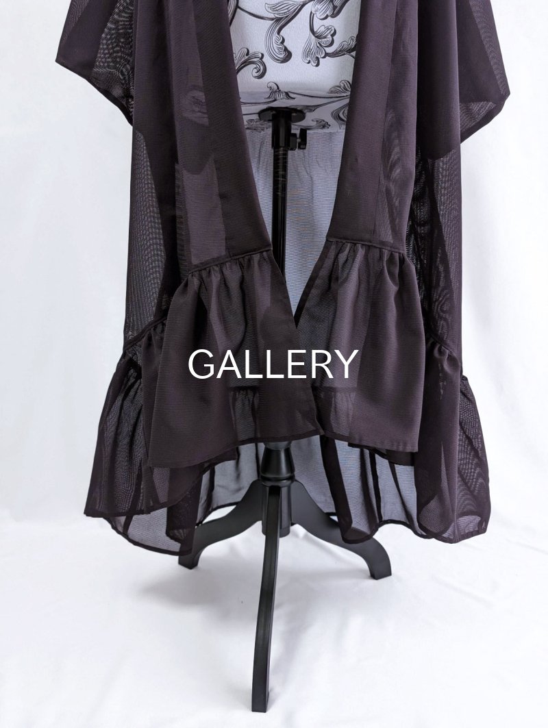 画像6: 【至極色×絽】色無地シースルーフリルガウン (6)