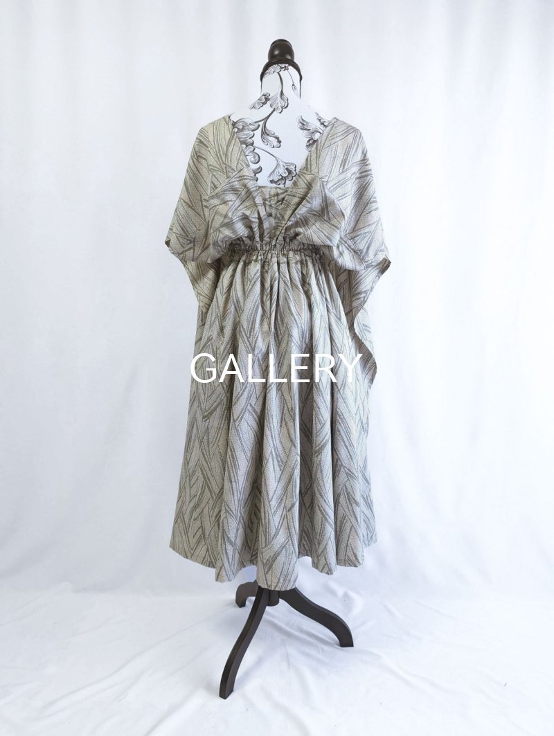 画像24: 【小町鼠×鳩羽色】織り着物無限wayワンピース&リボンビスチェ (24)