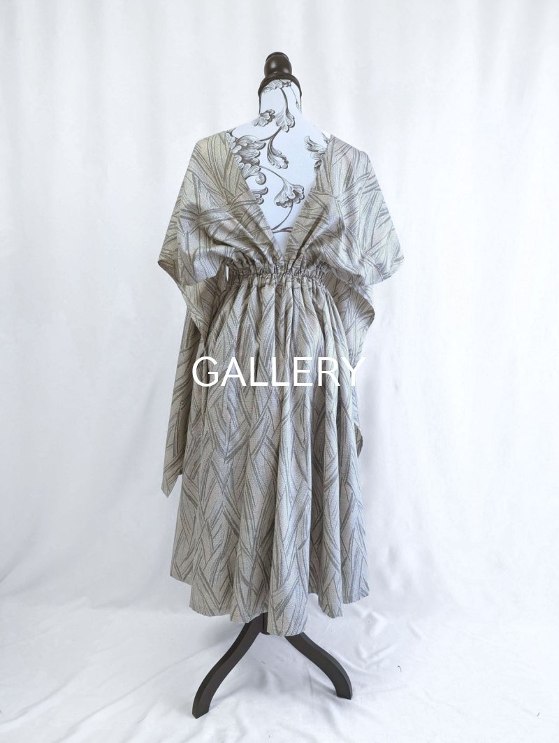 画像37: 【小町鼠×鳩羽色】織り着物無限wayワンピース&リボンビスチェ (37)