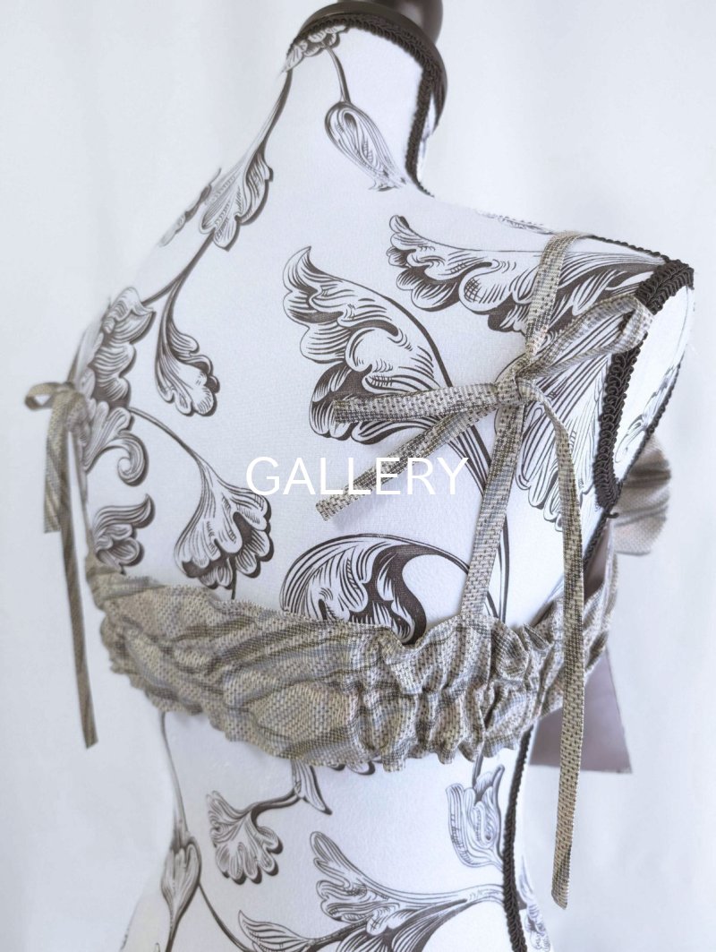 画像12: 【小町鼠×鳩羽色】織り着物無限wayワンピース&リボンビスチェ (12)