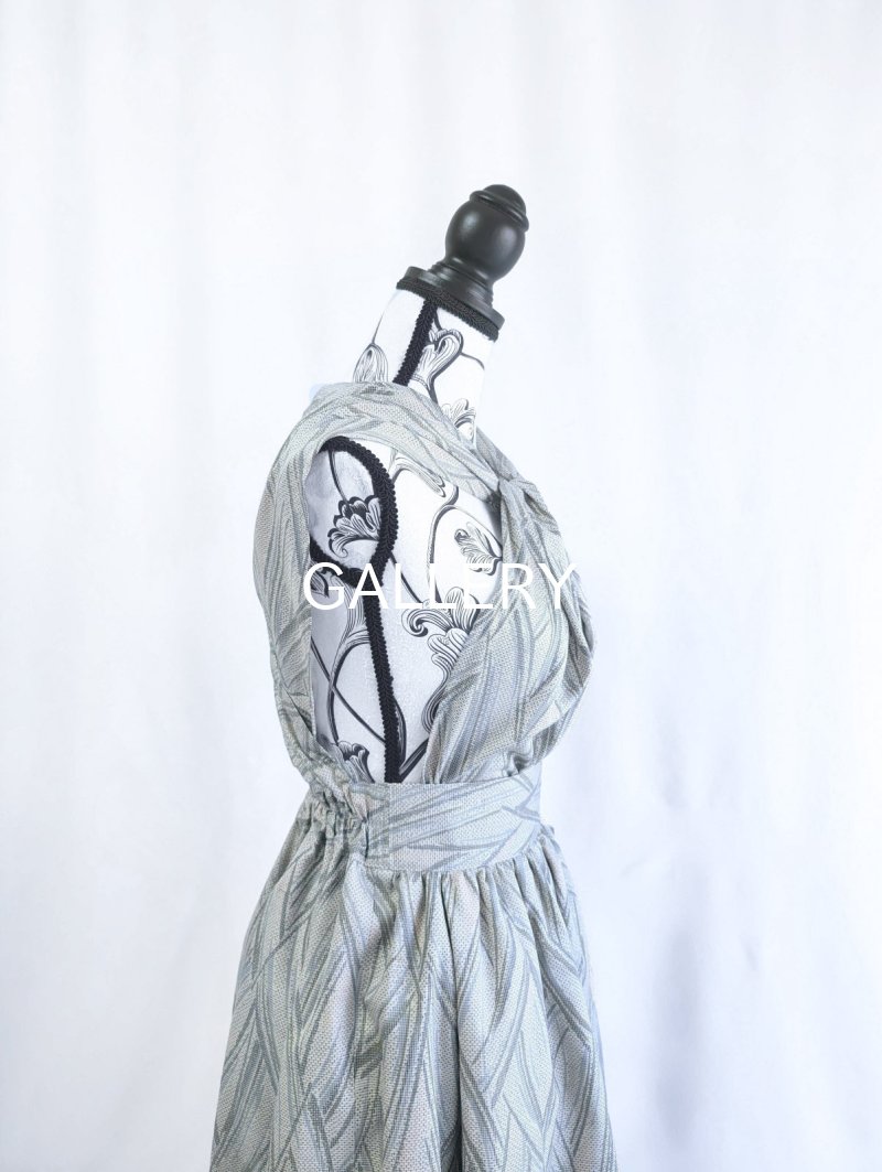 画像43: 【小町鼠×鳩羽色】織り着物無限wayワンピース&リボンビスチェ (43)