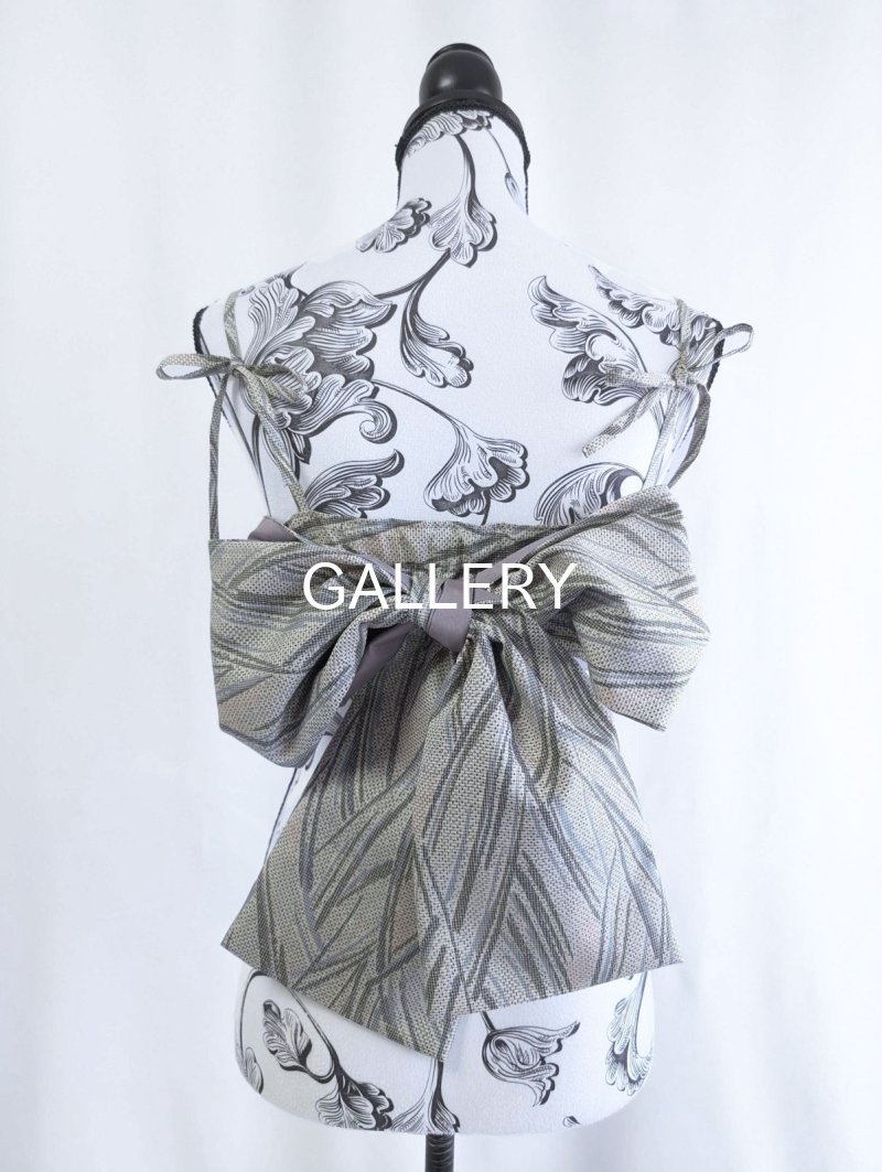 画像17: 【小町鼠×鳩羽色】織り着物無限wayワンピース&リボンビスチェ (17)