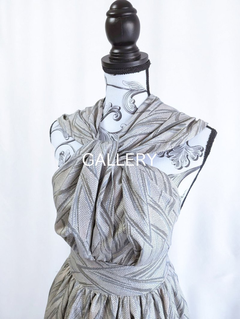 画像40: 【小町鼠×鳩羽色】織り着物無限wayワンピース&リボンビスチェ (40)