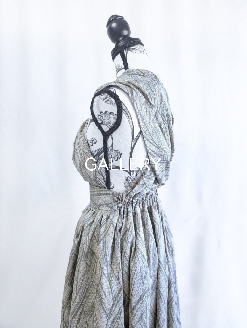 画像41: 【小町鼠×鳩羽色】織り着物無限wayワンピース&リボンビスチェ (41)