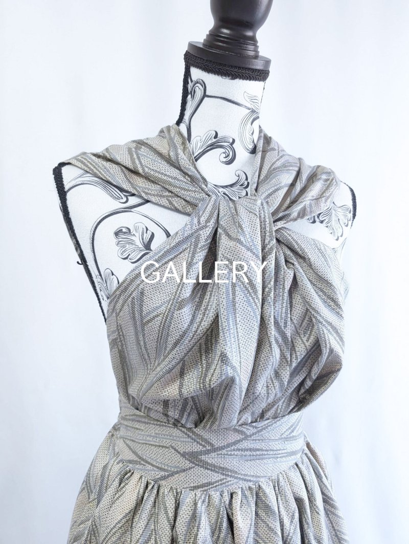 画像39: 【小町鼠×鳩羽色】織り着物無限wayワンピース&リボンビスチェ (39)