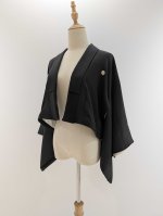 画像38: 【牡丹×丸に剣片食紋】黒留袖オーバースカートセットアップ - Directed Waist - (38)