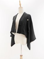 画像45: 【牡丹×丸に剣片食紋】黒留袖オーバースカートセットアップ - Directed Waist - (45)