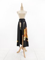 画像27: 【牡丹×丸に剣片食紋】黒留袖オーバースカートセットアップ - Directed Waist - (27)