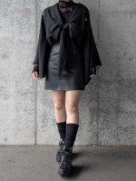 画像2: 【丸に木瓜紋】ロングカラーリボンジャケット (2)