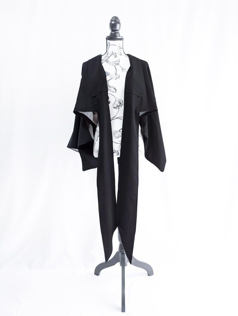 画像8: 【丸に木瓜紋】ロングカラーリボンジャケット (8)