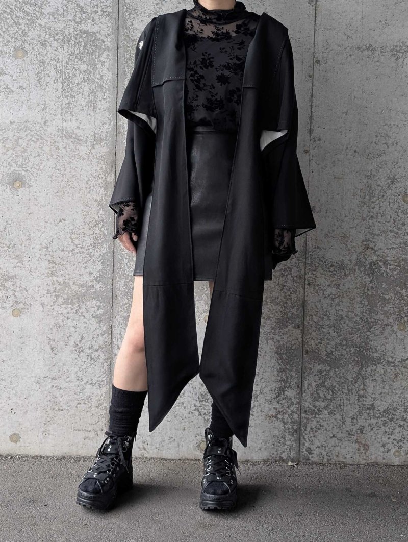 画像5: 【丸に木瓜紋】ロングカラーリボンジャケット (5)