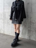 画像2: 【丸に木瓜紋】ロングカラーリボンジャケット (2)
